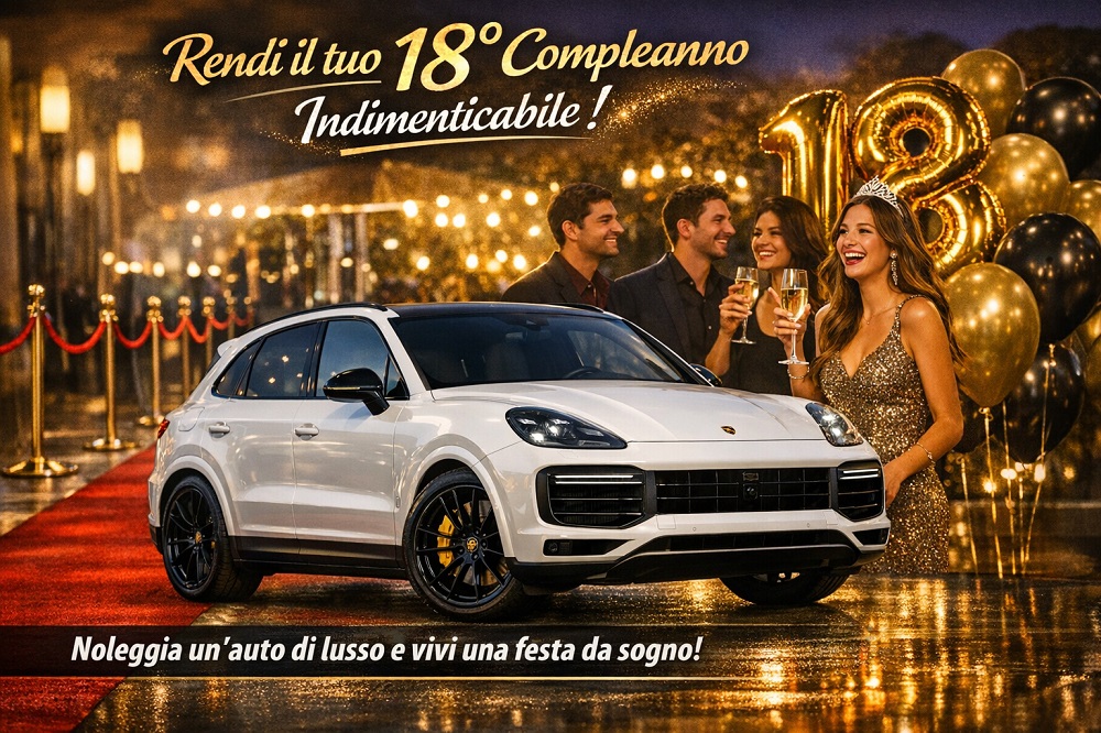 Noleggio supercar per festa di 18 anni a Catania